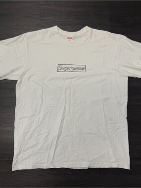 Supreme X Kaws Box Logo White Tee
